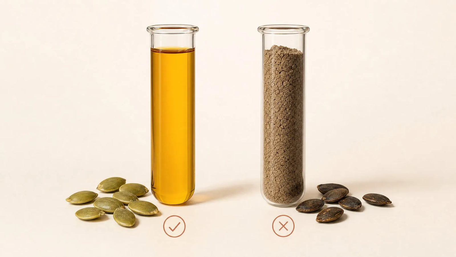 Cold-pressed oil versus heat-processed seed powder