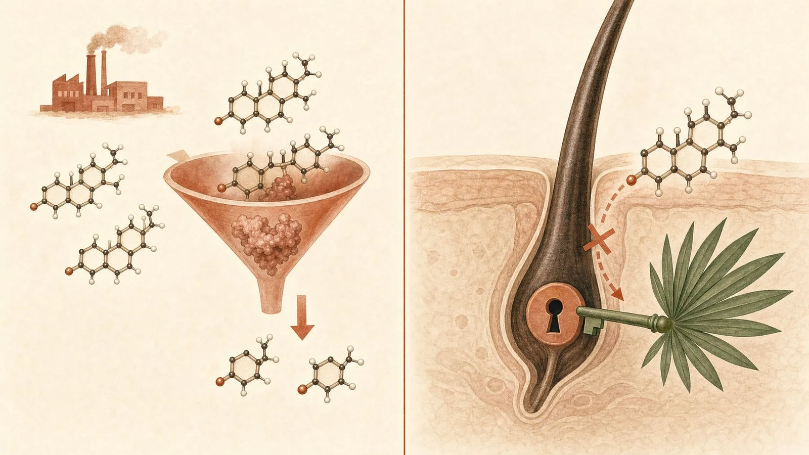 The dual-action mechanism illustrated